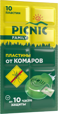 Наполнитель для фумигатора PICNIC Family от комаров (10шт)