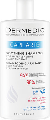 Шампунь для волос Dermedic Capilarte Успокаивающий Для сверхчувствительной кожи головы (300мл)