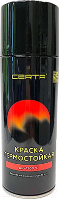 Краска Certa Антикоррозийная Термостойкая до 800°С (520мл, черный)