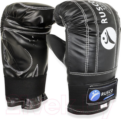 Перчатки для единоборств RuscoSport к/з (S, черный)