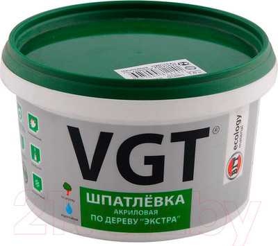 Шпатлевка готовая VGT Экстра по дереву (300г, венге)