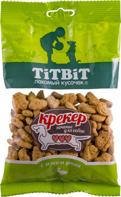 Лакомство для собак TiTBiT Крекер с мясом утки / 13847 (250г)
