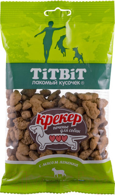 Лакомство для собак TiTBiT Крекер с мясом ягненка / 13854 (100г)