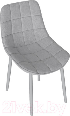 Стул ТриЯ Boston (белый муар/велюр V004 светло-серый)