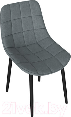 Стул ТриЯ Boston (черный муар/велюр V003 темно-серый)