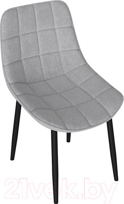 Стул ТриЯ Boston (черный муар/велюр V004 светло-серый)