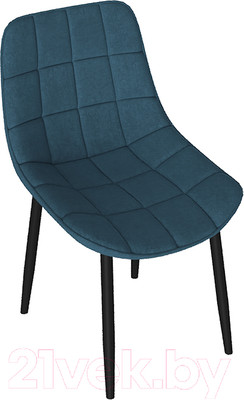 Стул ТриЯ Boston (черный муар/велюр V006 бирюзовый)