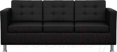 Диван Brioli Дилли клетка трехместный (L22/черный)