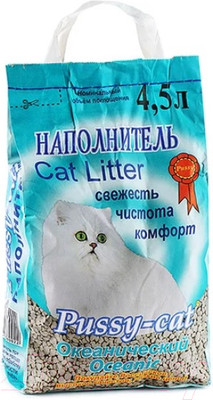 Наполнитель для туалета Pussy-cat Океанический (4.5л/2.8кг)