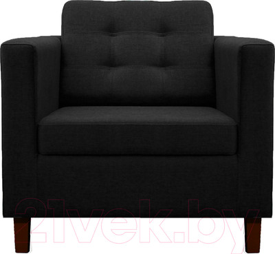 Кресло мягкое Brioli Дилли клетка Д (J22/графит/опоры темные)