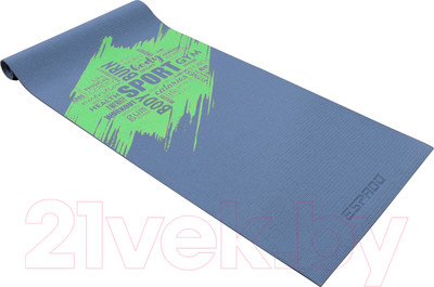 Коврик для йоги и фитнеса Espado ES2125-2 PVC (серый/зеленый)