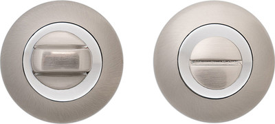 Фиксатор дверной защелки VELA WC-Round (матовый никель/хром)