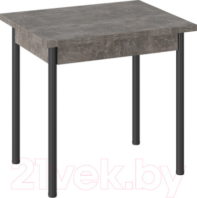 Обеденный стол ТриЯ Родос тип 2 с опорой (черный муар/ателье темный)