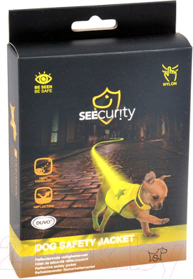 Жилетка для животных Duvo Plus 1270022/DV (S, светоотражающий желтый)