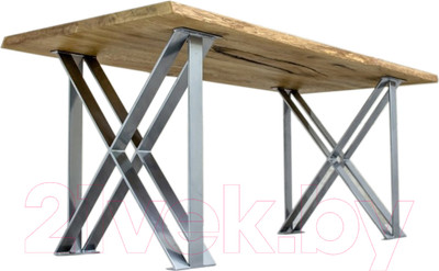 Обеденный стол Buro7 Призма Классика 180x80x76 (дуб натуральный/серебристый)