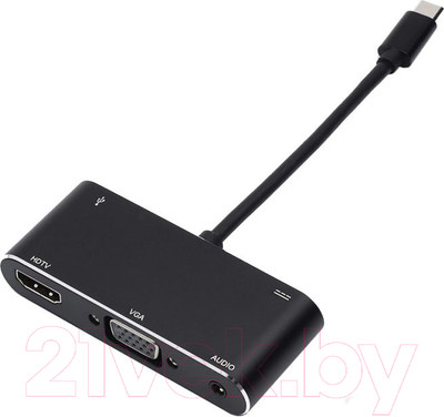 Кабель/переходник ATcom AT2810 Type-C(m) - HDMI+VGA+USB (0.1м)