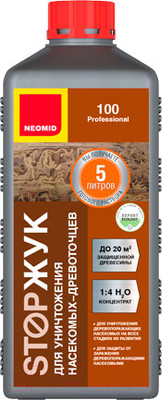 Антисептик для древесины Neomid StopЖук концентрат 1:4 (1л)