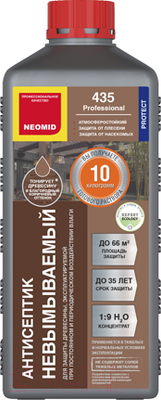 Антисептик для древесины Neomid 435 финишный невымываемый. Концентрат 1:9 (1кг)