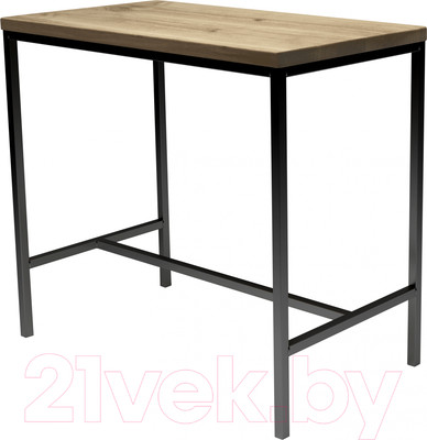 Обеденный стол Buro7 Большой Классика 118x64x106 (дуб беленый/черный)