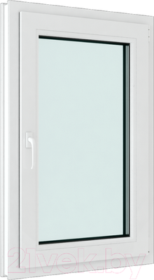 Окно ПВХ Brusbox Roto Одностворчатое Поворотно-откидное правое 2 стекла (1300x900x70)