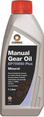 Трансмиссионное масло Comma API GL4 75W80 / EP75W80P1L (1л)