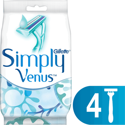 Набор бритвенных станков Gillette Simply Venus 2 одноразовые для женщин (4шт)