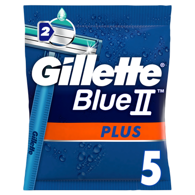 Набор бритвенных станков Gillette Blue II Plus одноразовые (5шт)