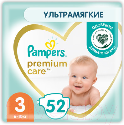 Подгузники детские Pampers Premium Care 3 Midi (52шт)