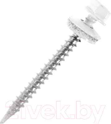 Саморез Starfix Кровельный по металлу 5.5x19 шайба с прокл. PT3 / SMP2-50395-100 (100шт, оцинкованный, RAL 9003 сигнальный белый)