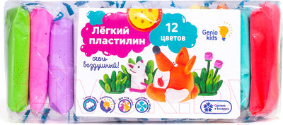 Пластилин легкий Genio Kids Легкий пластилин / TA1710SP (12цв)