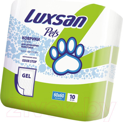 Одноразовая пеленка для животных Luxsan Premium Gel 60x60 (10шт)
