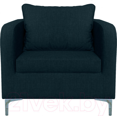 Кресло мягкое Brioli Терзо (J17/темно-синий)