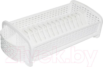 Сушилка для посуды Violet Ротанг / 270106 (белый)