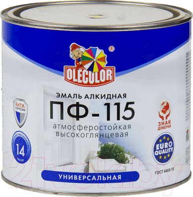 Эмаль Olecolor ПФ-115 (2.7кг, серый)