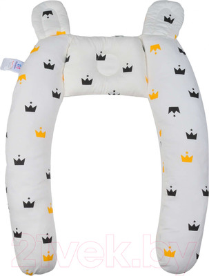 Бортик в кроватку Farfello Короны / W2 (белый)