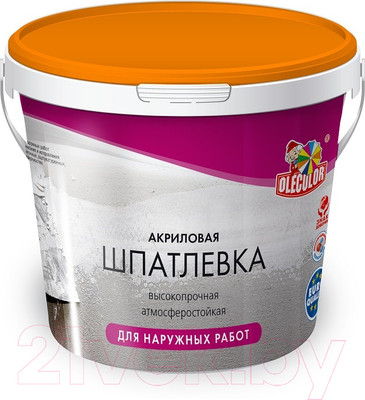 Шпатлевка готовая Olecolor Для наружных работ (900г)