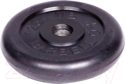 Диск для штанги MB Barbell d31мм 1.25кг (черный)