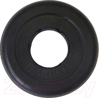 Диск для штанги MB Barbell d51мм 1.25кг (черный)