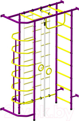 Детский спортивный комплекс Пионер 9Л (пурпурный/желтый)
