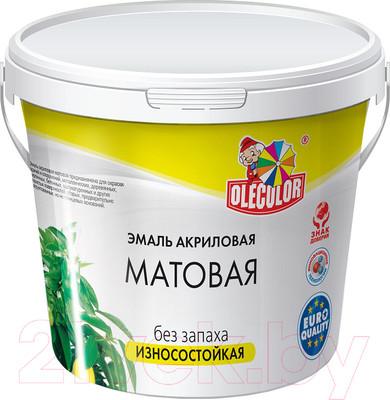 Эмаль Olecolor Матовая (3кг, белый)
