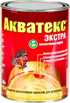 Защитно-декоративный состав Акватекс Экстра (800мл, каштан)
