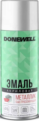 Эмаль Donewell Металлик универсальная (520мл, хром)