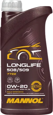 Моторное масло Mannol Longlife 508/509 0W20 SP RC / MN7722-1 (1л)