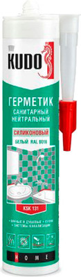 Герметик силиконовый Kudo Нейтральный санитарный (280мл, белый)