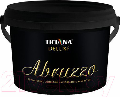 Штукатурка готовая декоративная Ticiana Deluxe Abruzzo с эффектом натурального камня (2.2л, туф)
