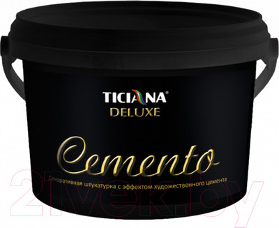 Штукатурка готовая декоративная Ticiana Cemеnto с эффектом художественного цемента (4л)