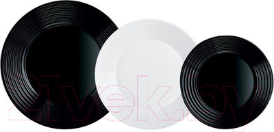 Набор тарелок Luminarc Harena Black/White N1518