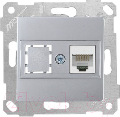 Розетка Mutlusan Rita 2200 136 0182 (серебристый)