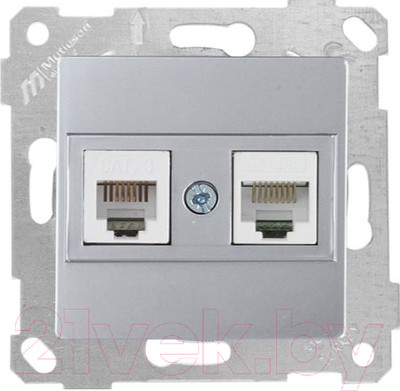 Розетка Mutlusan Rita 2200 139 0182 (серебристый)