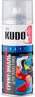 Грунт-эмаль Kudo Для пластика RAL 7035 / KU-6005 (520мл, светло-серый)